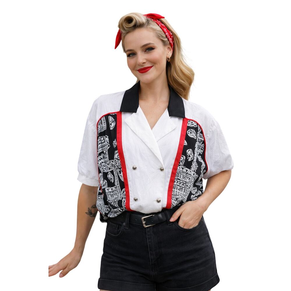 Remo of California Vintage Rockabilly Graphic Top 18W (modern XL)88